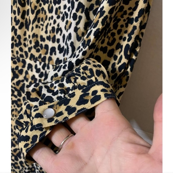 NWT GAP Leopard Print snap up shift dress -  10 T - Picture 9 of 9
